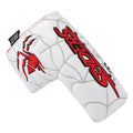 SHABIER White Golf Blade Head Cover with The Red Spider Design for Blade Golf Putter Head Cover