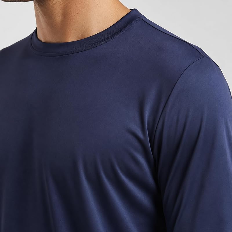 Opna 4-Pack Big & Tall Long Sleeve Moisture-Wicking UPF 50+ Shirts - Black/Gray/Navy/White, X-Large Tall