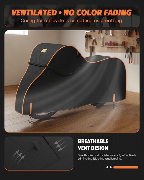 Bike Cover Waterproof - 600D Heavy Duty Bicycle Covers for 1-3 Bikes | UV, Rain, Dust & Snow Protection