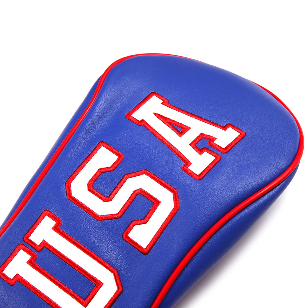 USA Stars and Stripes White Vintage Retro Patriotic Driver Fairway Hybird Wood Cover (Driver Cover)