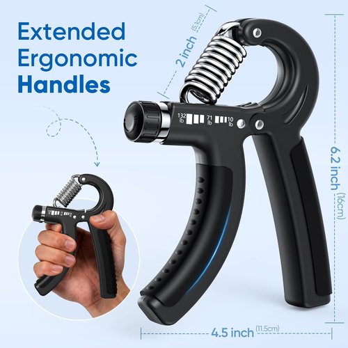 FitBeast Grip Strength Trainer 2 Pack – Adjustable Hand Grip Strengthener for Strength Training & Rehabilitation, 10-132 lbs Resistance Forearm Strengthener, Ideal for Athletes, Rehab, Office
