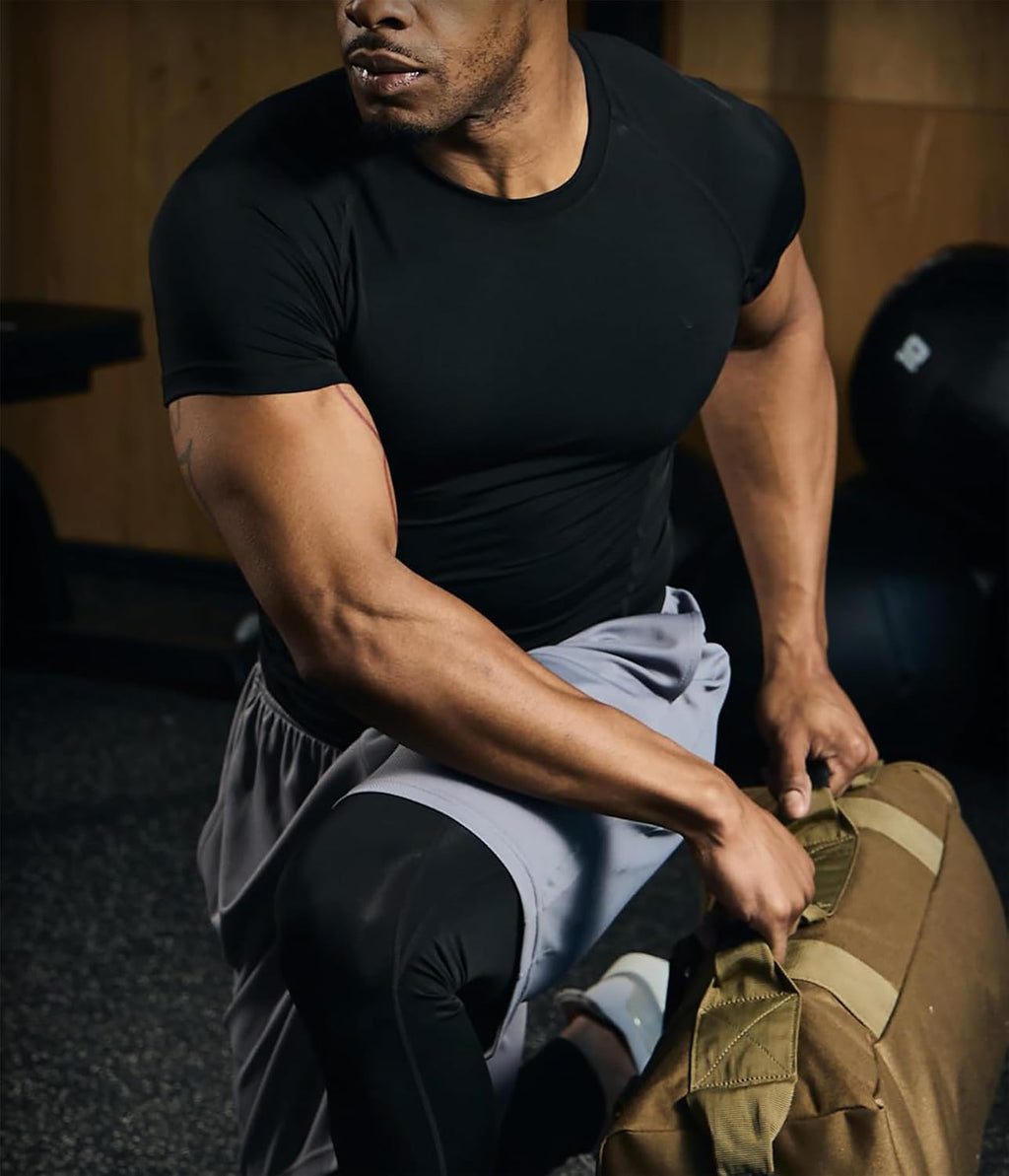 Skiennix Sauna Sweat Suit - Men's Compression T-Shirt for Workout & Gym | Sports Shapewear