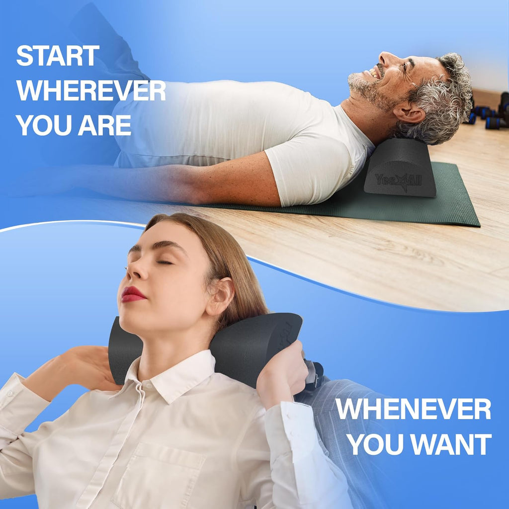 Yes4All Foam Roller - Medium Firm Half Foam for Post-Workout Relaxation | 12/18/24/36 Inch Options for Back Massage & Yoga