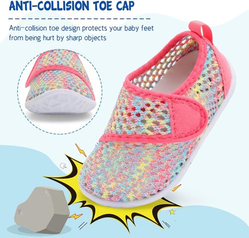 LeIsfIt Toddler Water Shoes - Breathable Quick-Dry Aqua Socks for Kids | Ideal for Beach & Pool Fun