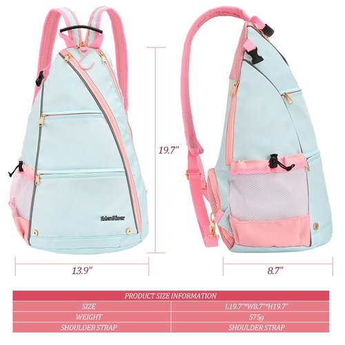 EdenRiver Pickleball Bag for Women Pickleball Backpack with Water Bottle Holder and Drawstring Mesh Bag for Pickle Ball Accessories