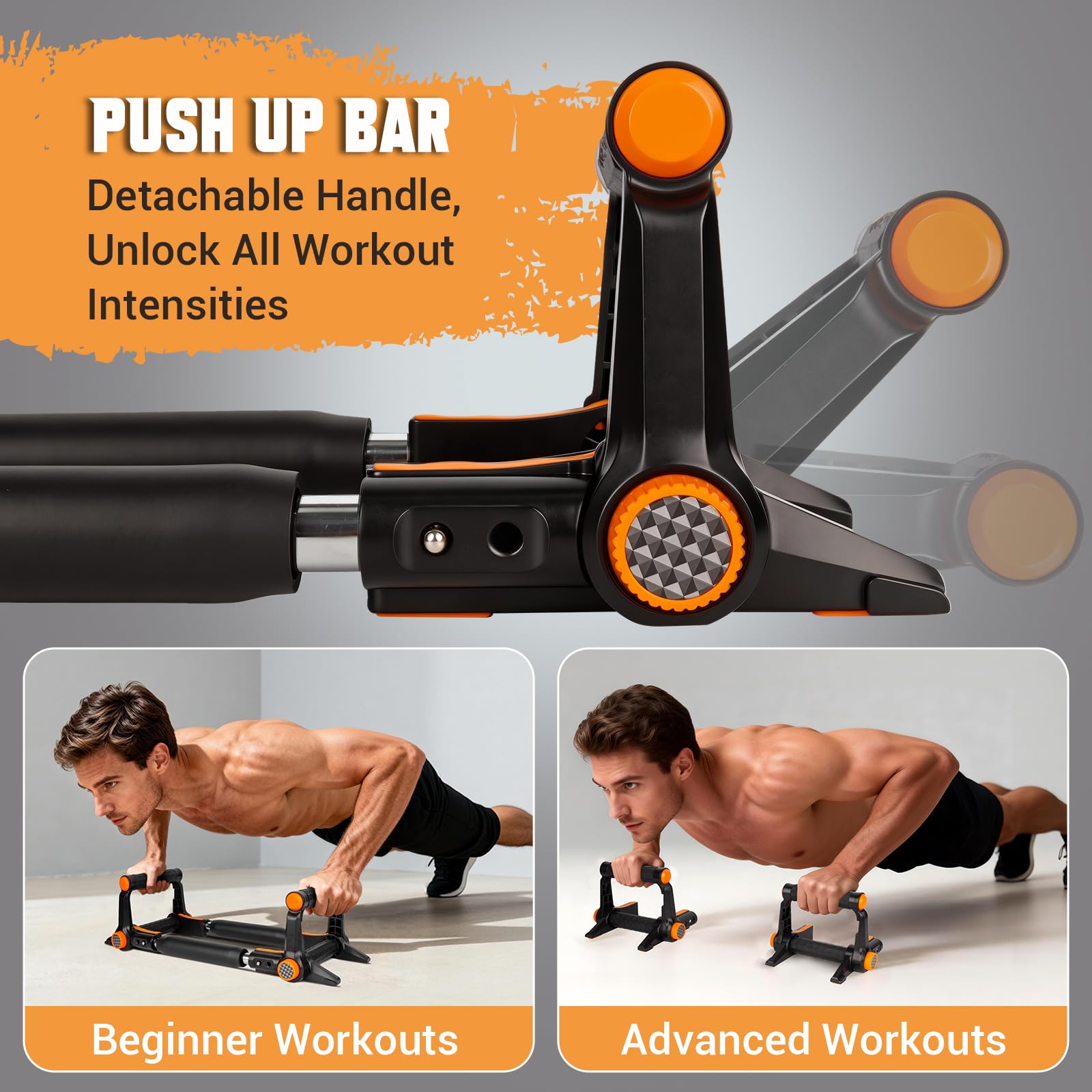 Twister Arm Trainer, 3 in 1 Adjustable Chest Trainer for Men with Poster & Storage Bag, Multifunctional Push up Bar, Home Gym Chest Workout Equipment for Arm Strengthening Chest Builder (130-150 lbs)