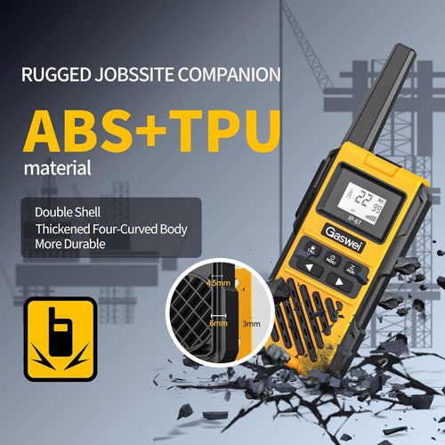 G1Pro Walkie Talkies - IP67 Waterproof Heavy Duty Two-Way Radios | Rechargeable 2W, 22 Channels (2-Pack)