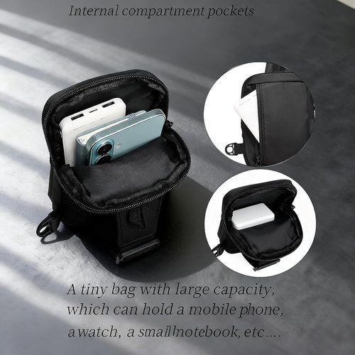 GORELAX Small Crossbody Sling Bag Compact Chest Pack for Men Women EDC Phone Purse Running Hiking Travel