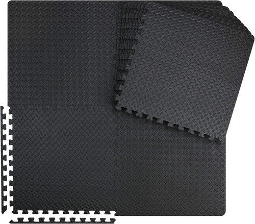 Innhom Gym Flooring Tiles - Durable Foam Exercise Mats for Home Gym | 12/24/48 Tiles Available