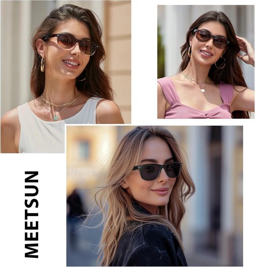 MEETSUN Classic Polarized Sunglasses - Trendy Retro UV Protection for Men & Women | 3 Pack