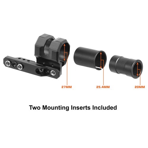 Leapers RG-FL27KC Inc., UTG Offset Flashlight Ring Mount, Keymod, Matte Black