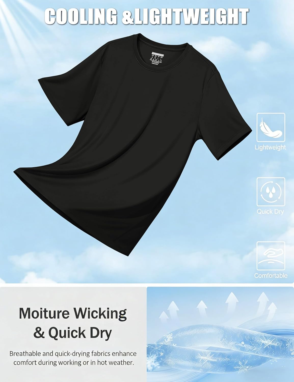 TACVASEN Men's Athletic T-Shirts - Quick Dry Workout & Sun Protection Rash Guard | UPF 50+