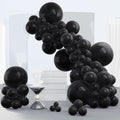 PartyWoo Black Balloons - 140-Piece Arch Kit with Various Sizes for Baby Showers, Birthdays & Anniversaries