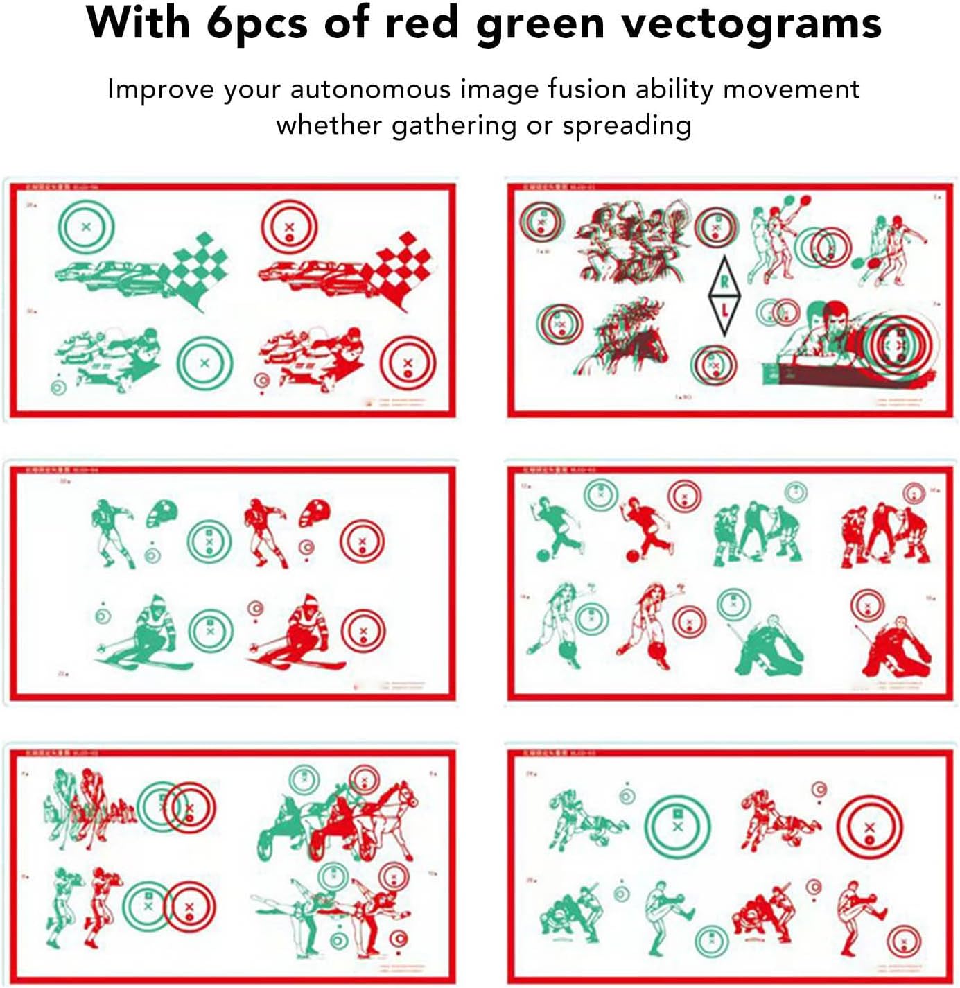 Vectogram | Red Green Fixed Eye Training for Convergence Insufficiency - Improve Stereopsis & Low Vision