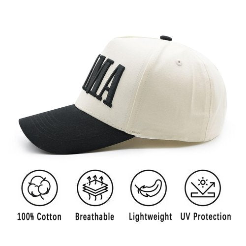 YQZUWUXE Womens Mama Trucker Hat, Vintage Snapback Mom Baseball Cap, Trendy New Mom Gifts Mothers Day Outfits for Mommin Gifts Black