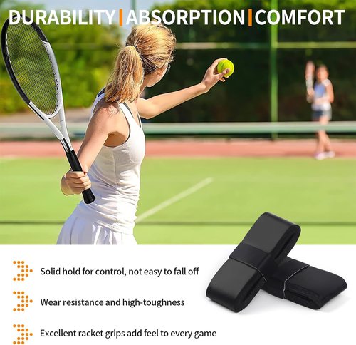COIDEA Tennis Grip Tape - Precut Anti-Slip Overgrip for Superior Absorption | Ideal for Tennis & Pickleball