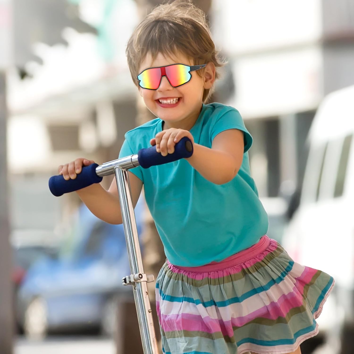 Skiennix Kids Sports Sunglasses - UV400 Protection | Stylish Frames for Boys & Girls