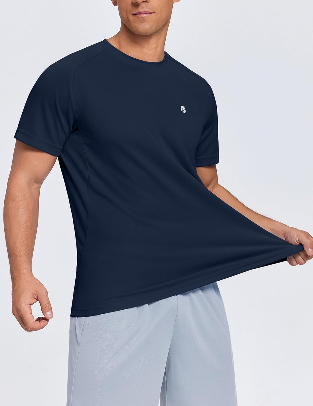 PINSPARK Men's Quick Dry Athletic T-Shirts - Moisture-Wicking Short Sleeve Gym Tees for Workouts