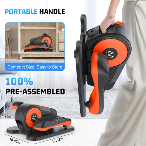 ANCHEER Under Desk Elliptical, Electric Leg Exerciser While Sitting for Seniors, Fully Assembled Motorized Ellipse Leg Exerciser Seated Elliptical Machine with 12 Adjustable Speeds