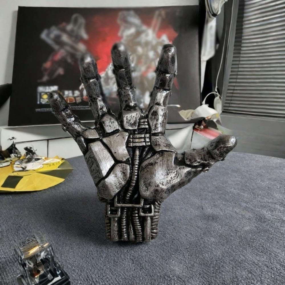 Skiennix Mechanical Hand Basketball Holder - Punk Style Wall-Mounted Storage Rack | Space-Saving Display for Garage and Room Decor