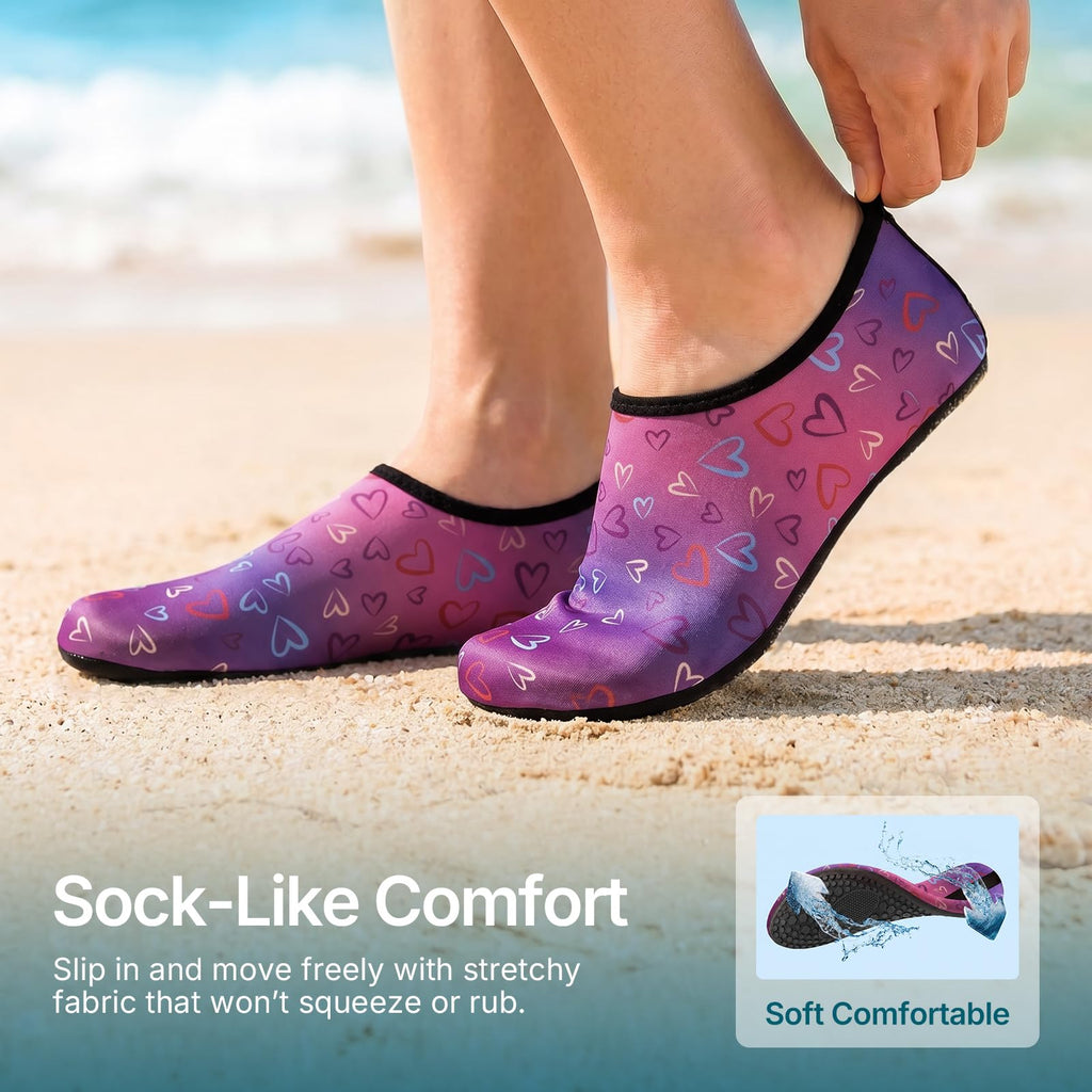 Water Shoes for Women Men Quick-Dry Aqua Socks Swim Beach Barefoot Yoga Exercise Wear Sport Accessories Pool Camping Must Haves Adult Youth Size 10-11Women/9-10Men