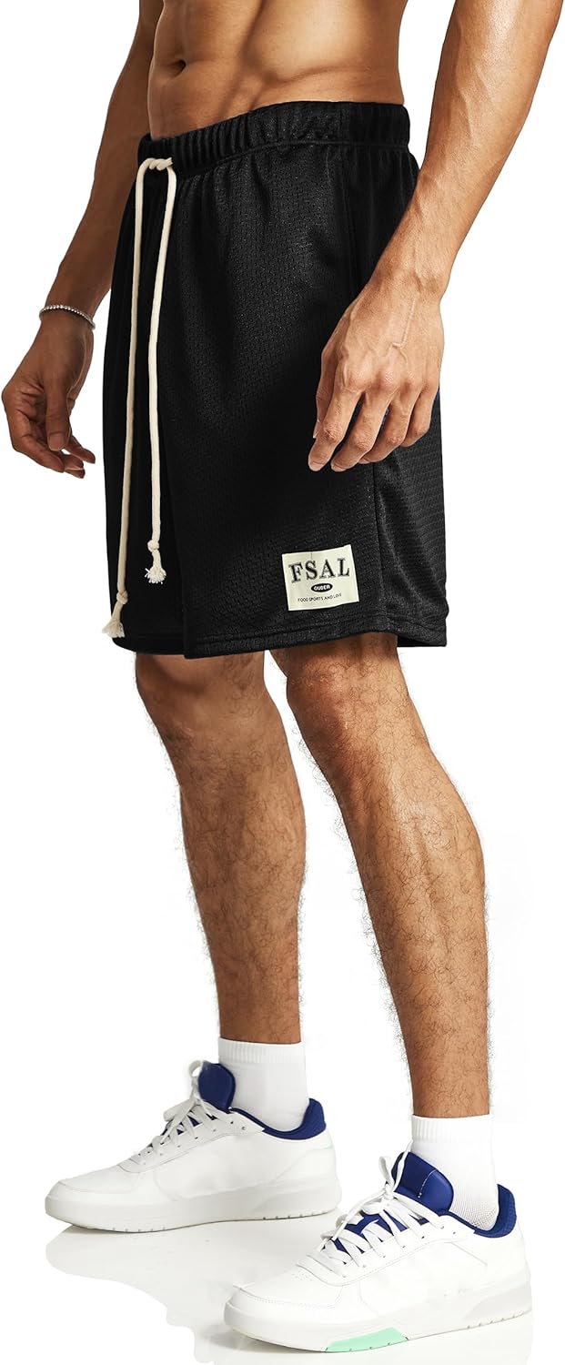 Ouber Men's Gym Shorts - Mesh Dry Fit Performance with Pockets for Basketball Workouts