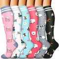 Laite Hebe Compression Socks for Women & Men Circulation(6 pairs)-Graduated Supports Socks for Running, Athletic Sports