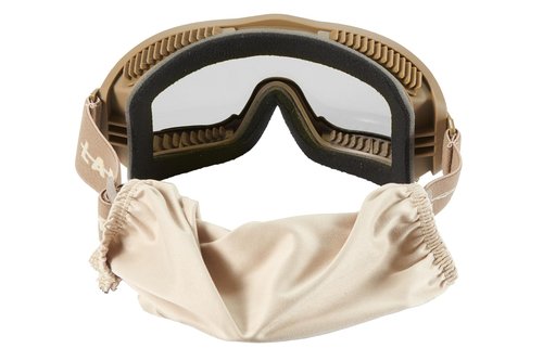 Lancer Tactical AERO Airsoft Tactical Safety Goggles -3mm Dual Pane Lens, Anti-Fog Glasses for Hunting and Cycling-One Len (TAN)