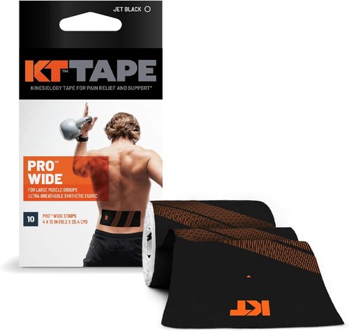 KT Tape | Pro Synthetic Kinesiology Athletic Tape - 10 Precut Wide Strips for Enhanced Support