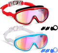 Skiennix Kids Swim Goggles - Comfortable Swimming Glasses for Ages 3 to 15 | 2-Pack Set