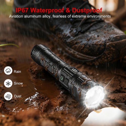 Flashlight 20000 High Lumens Rechargeable - 2 Pack 30W Super Bright LED Flash Light | 24H Long Lasting & 5000ft Beam USB C High Powered Handheld Police Flashlight for Home/Camping/Hiking/Emergency