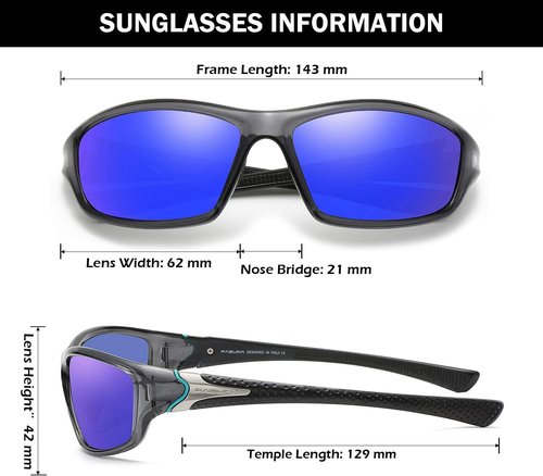 FAGUMA Polarized Sports Sunglasses - UV400 Protection for Men | Ideal for Cycling, Driving & Fishing