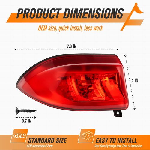 GODCTSUP LED Golf Cart Taillight Kit for Club Car Precedent 2004-Up & Tempo 2018-Up, Driver&Passenger Side Club Car Tail Lights 12V with 3-Pin Plug, Street Legal Rear Lights OEM# 102529001, 102528901
