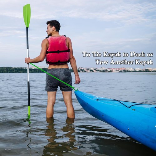 Kayak Paddle Board Tether Leash by [Brand Name] - Stretchable 3.3-7 Feet Strap with Carabiner for SUP & Fishing