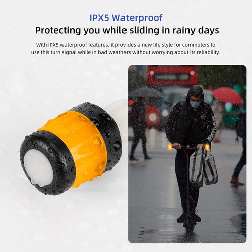 ulip Handlebar Extender Grip with Turn Signals Scooter Accessories for Xiaomi M365 Pro Pro2 1S MI3 Ninebot ES1 ES2 ES3 ES4 E22 E25 E45 Scooters (Black Orange)