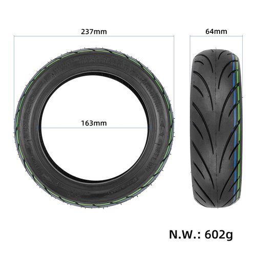 LHROPA 10 x 2.30-6.5 10-inch Rubber Explosion-proof Tubeless Tire Replace for NIU Kick Scooter KQi2 Pro Electric Scooter 10" Tyre Parts