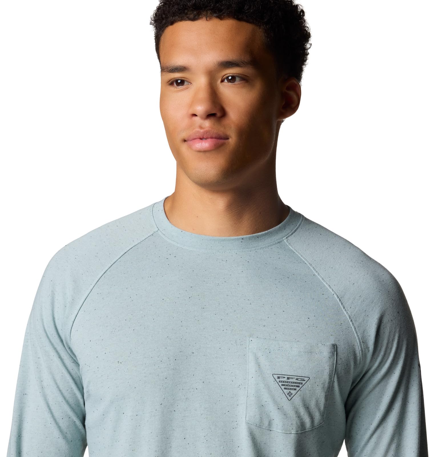 Columbia Men's PFG Uncharted Neps Long Sleeve, Crushed Blue, X-Large