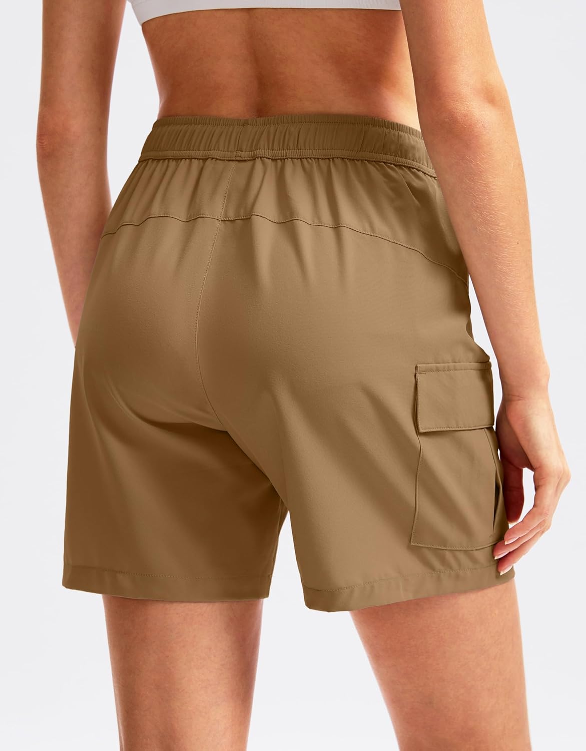 SANTINY Women's Quick-Dry Hiking Cargo Shorts - Lightweight Athletic Shorts with Zipper Pockets | 5''/7''/9'' Sizes