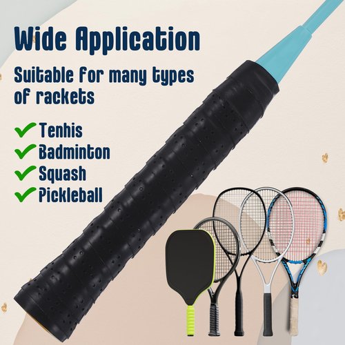 guduling 10 Pcs Tennis Racket Grip,PU Anti-Slip Racket Grip Tape,Tennis Grips with Dry Feel,Sweat Absorption,Comfortable Handle Overgrip Grips Wrap for Tenni,Badmintons