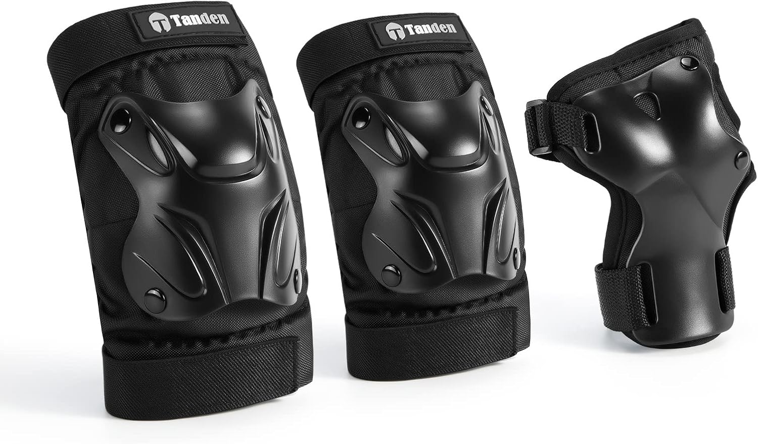 Tanden Protective Gear Set - Knee & Elbow Pads with Wrist Guards for Roller Skating | Adult Size