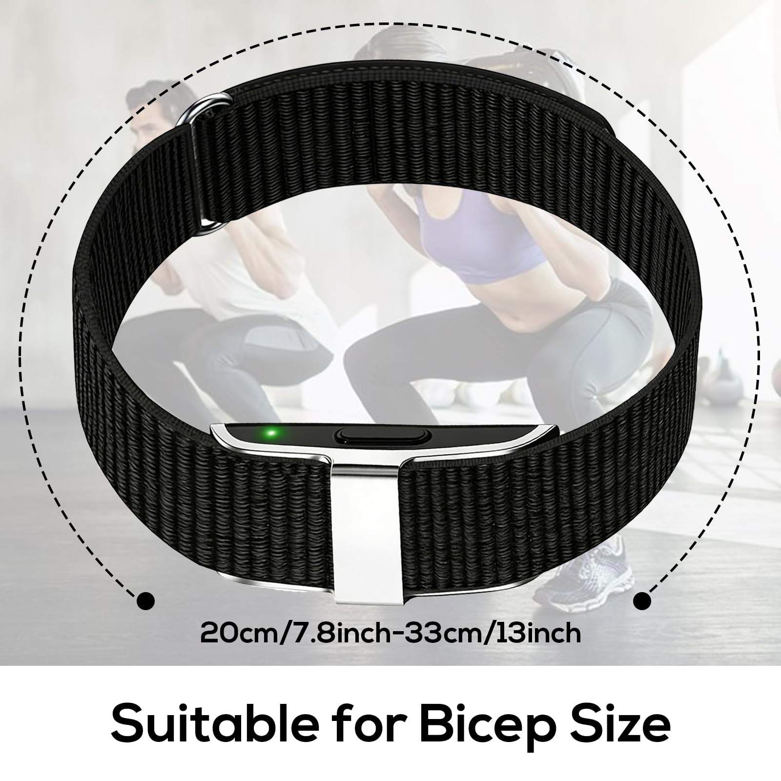 Zeeflufun Biceps Nylon Loop Bands Compatible with Hume Band - Armband/Ankle Soft Comfortable Breathable Replacement Strap for Hume Bands,for Women Men