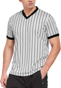 FitsT4 Referee Shirt - Grey V-Neck Performance Jersey for Basketball & Wrestling Officials