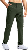 Pudolla Men's Golf Pants - Lightweight Quick-Dry Casual Slacks with Pockets | Comfortable Fit in 30"/32"/34" Sizes