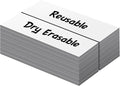 LLPT Magnetic Dry Erase Labels - 1" x 3" Reusable Writable Stickers for Whiteboards & Metal Surfaces - 50 Pack, White