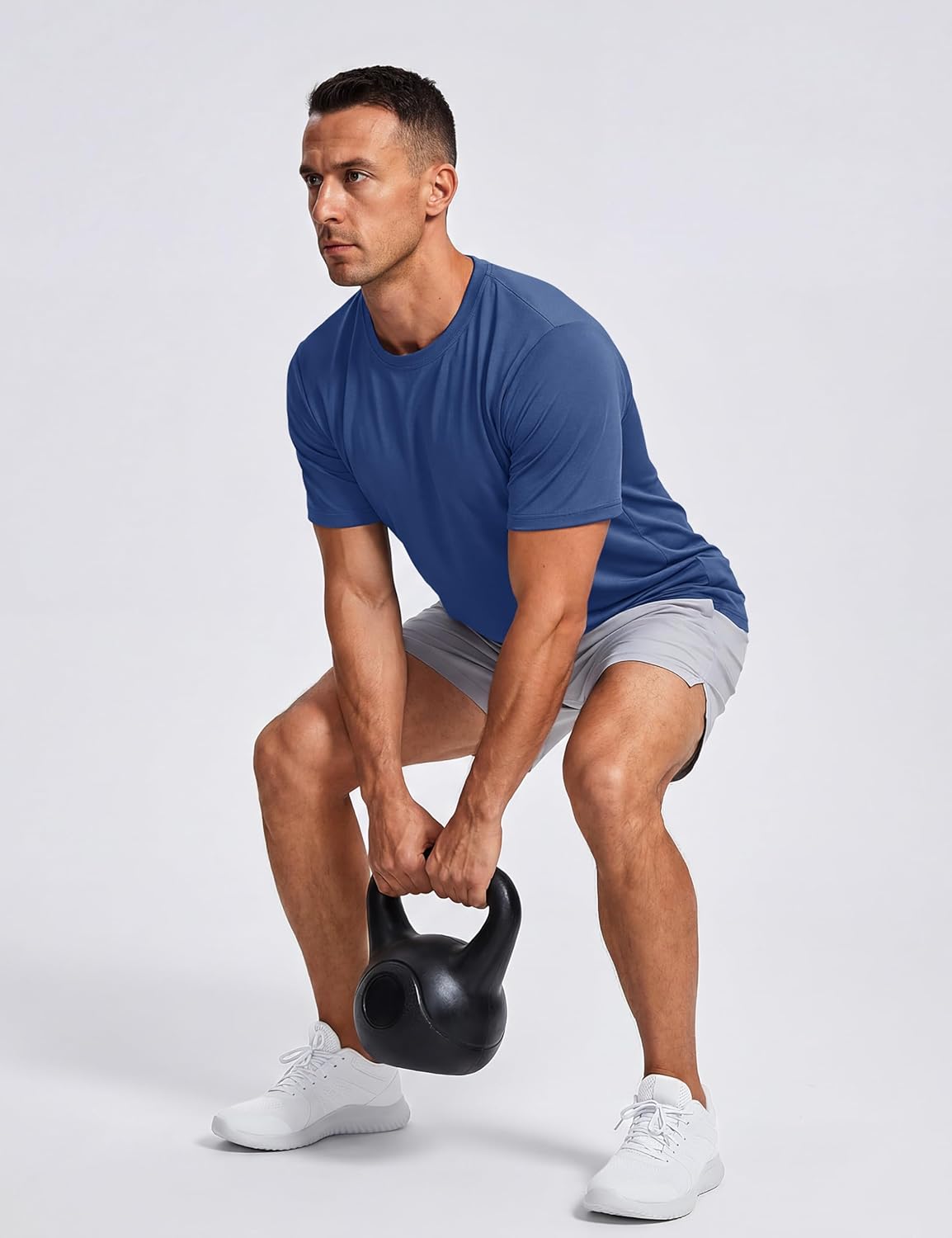 TACVASEN Men's Quick-Dry Athletic T-Shirts - Short Sleeve Gym Tee with Sun Protection
