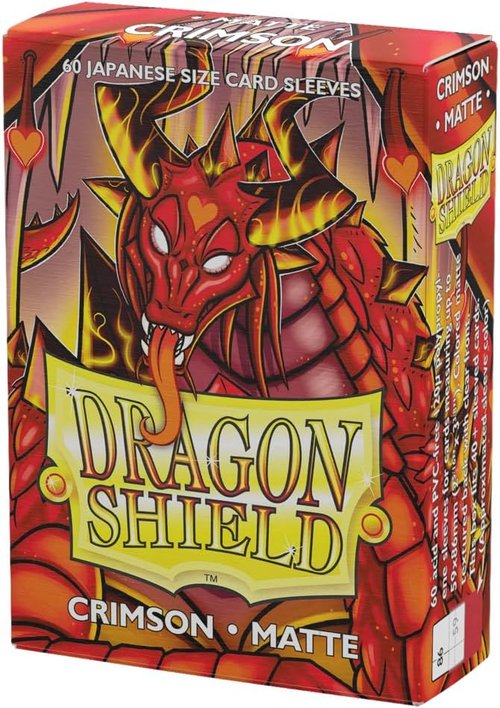 Dragon Shield | Matte Card Sleeves - 60 CT Smooth & Tough TCG Protection | Crimson - Compatible with Yu-Gi-Oh, Naruto, Cardfight & Vanguard