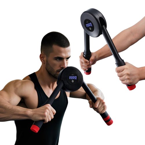Twisted Arm Trainer with Counter, Hydraulic Chest Power Expander, 22-440LB Adjustable Strength Forearm Exerciser, Muscle Training Workout Equipment, Shoulder Pectoral Biceps Upper Body Press Expander