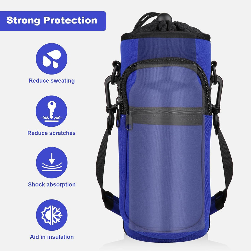Skiennix Water Bottle Holder - Insulated Neoprene Carrier with Phone Pocket | Fits 32/40 oz Bottles