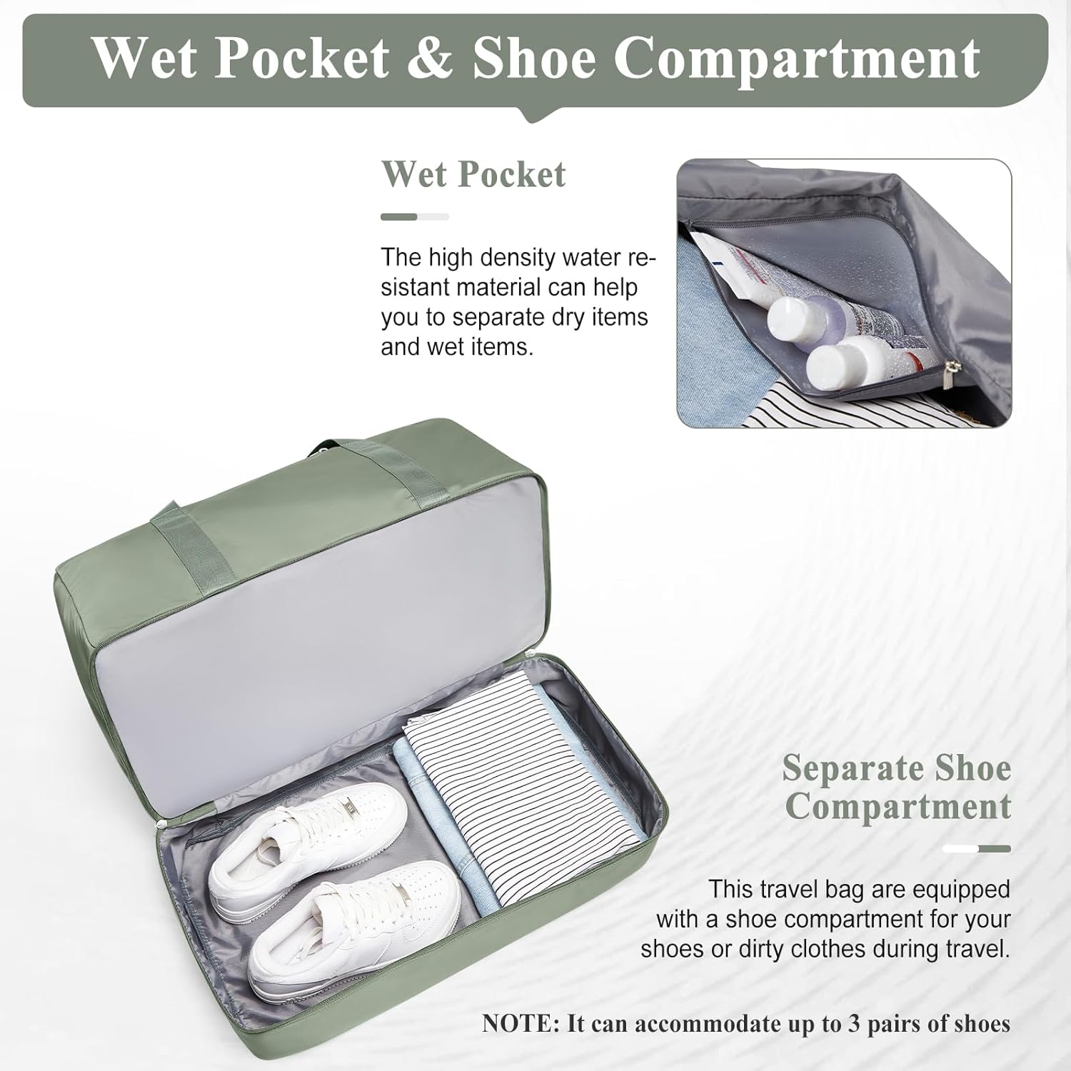 Skiennix Extra Large Travel Duffle Bag - Versatile Weekend Bag with Shoes Compartment | Ideal for Business & Sports Trips