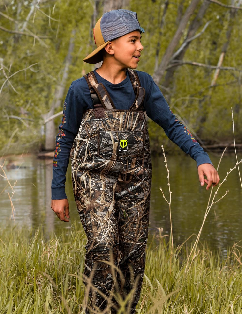 TIDEWE Chest Waders - Waterproof Neoprene Insulated Youth Fishing & Hunting Gear for Kids